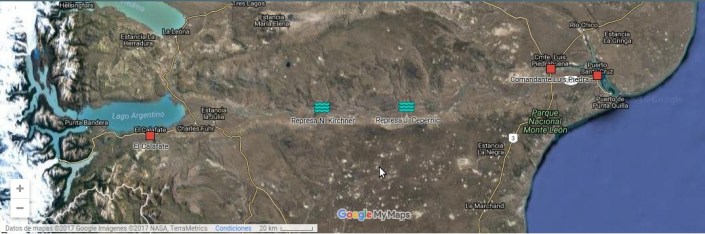 La cuenca del río Santa Cruz atraviesa la provincia de Santa Cruz por los departamentos de Lago Argentino y Corpen Aike, en sentido oeste-este y desemboca en el océano Atlántico. El río Santa Cruz nace en la margen oriental del lago Argentino y desemboca en la ría Gallegos (brazo sur), donde se ubican numerosas islas y bancos fijos. La influencia de la marea alcanza hasta 57 km aguas arriba de la desembocadura. El estuario del Río Santa Cruz es un “Área de Importancia para la Conservación de las Aves (AICA)” y de vital importancia como área de invernada para una parte importante de la población del críticamente amenazado Macá Tobiano 