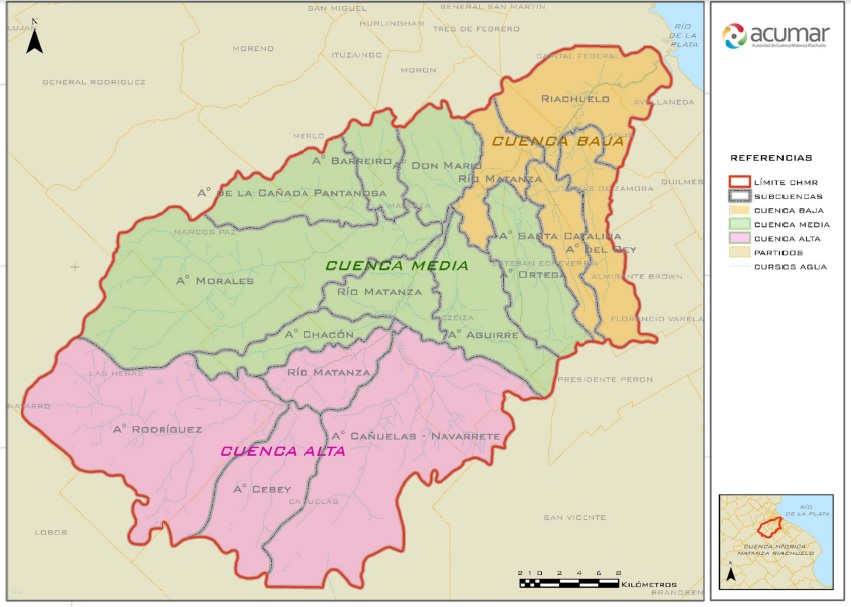 mapa subcuencas